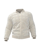 Men's Luxury TD Monogram Embossed Sports Jacket & Sweatpants | Cream Velvet
