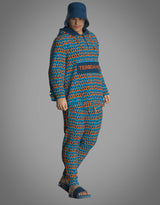 TEBO DAMBE Men's Luxury Sweatpants - Blue & Orange