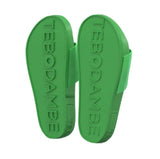 TEBO DAMBE Velvet Designer Slides - Green