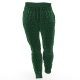 Men's Luxury TD Monogram Embossed Sports Jacket & Sweatpants | Dark Green Velvet