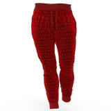 Men's Luxury TD Monogram Embossed Sports Jacket & Sweatpants | Red Velvet