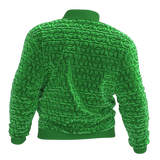 Men's Luxury TD Monogram Embossed Sports Jacket & Sweatpants | Green Velvet